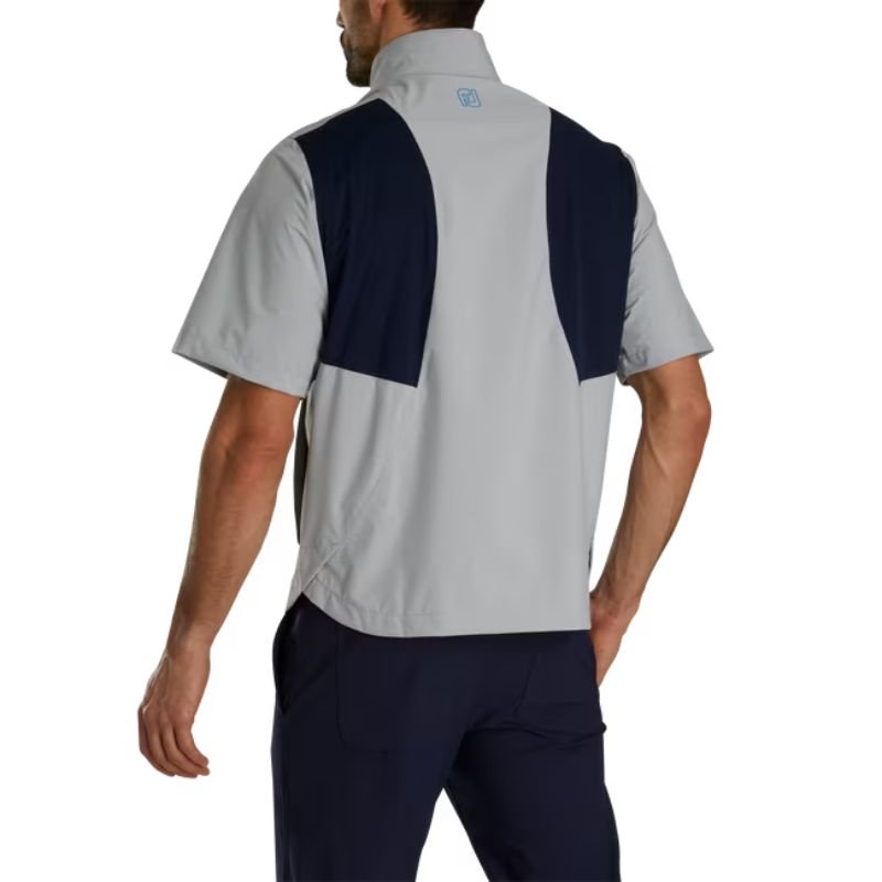 FootJoy HydroLite X Short Sleeve Rain Shirt Grey/Navy SMALL