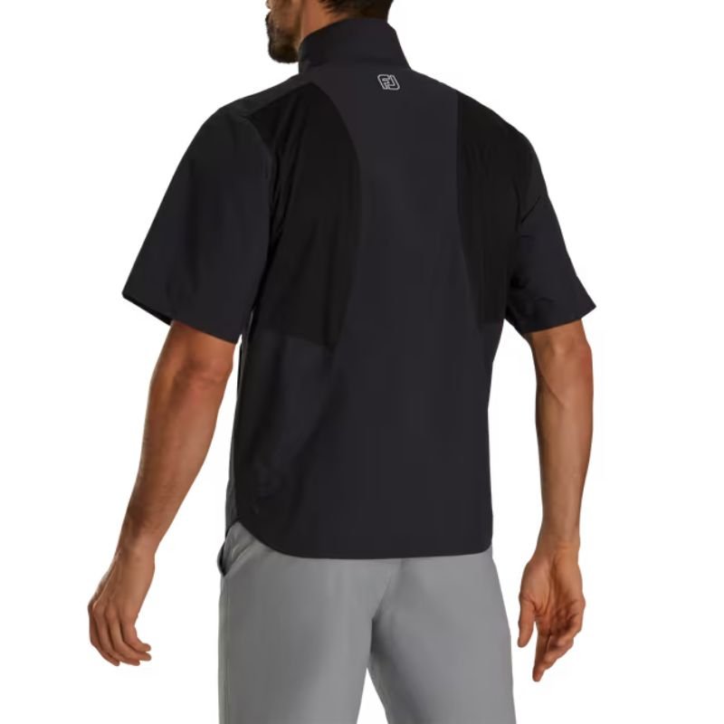 FootJoy HydroLite X Short Sleeve Rain Shirt Black SMALL