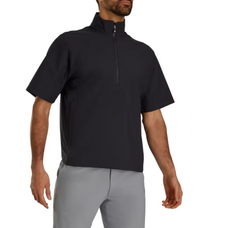 FootJoy HydroLite X Short Sleeve Rain Shirt Black SMALL