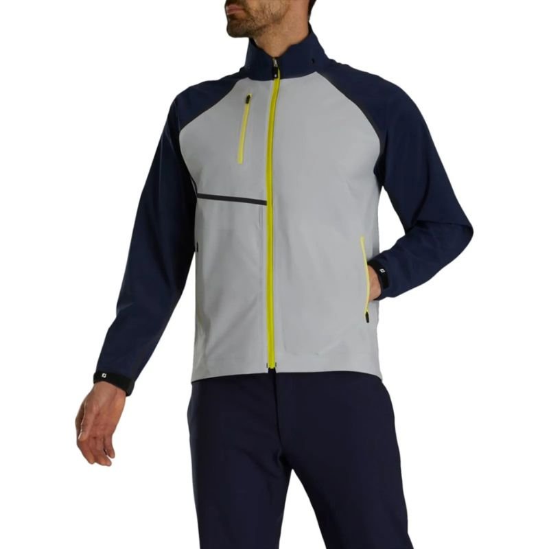 FootJoy HyrdoTour Rain Jacket - Previous Season Navy/Grey SMALL