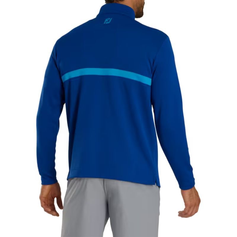 FootJoy Inset Stripe Mid-Layer Flat Back Rib 1/4 Zip