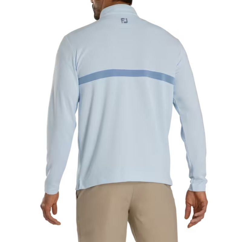 FootJoy Inset Stripe Mid-Layer Flat Back Rib 1/4 Zip
