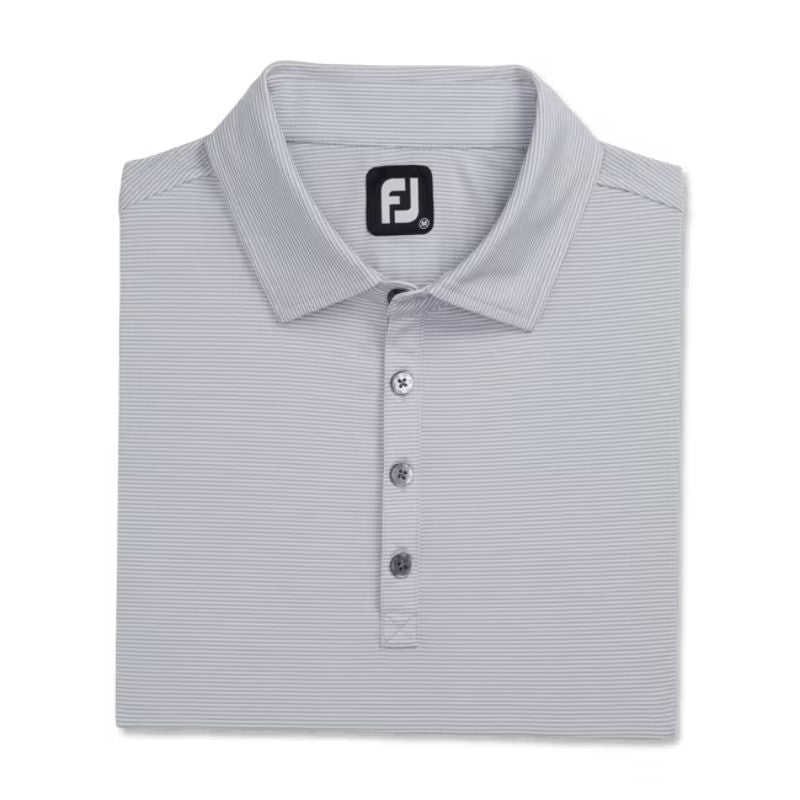 FootJoy Micro Feeder Stripe Lisle Self Collar Polo - Previous Season Style