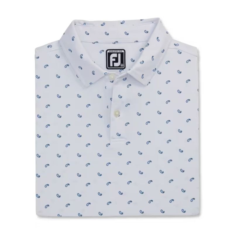 FootJoy Paisley Print Lisle Self Collar Polo - Previous Season Style