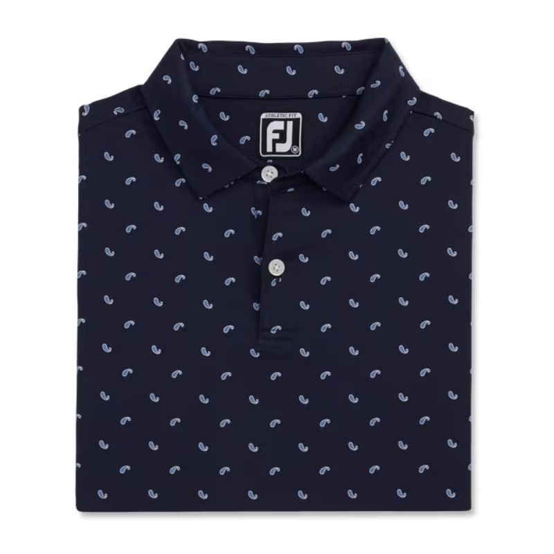 FootJoy Paisley Print Lisle Self Collar Polo - Previous Season Style