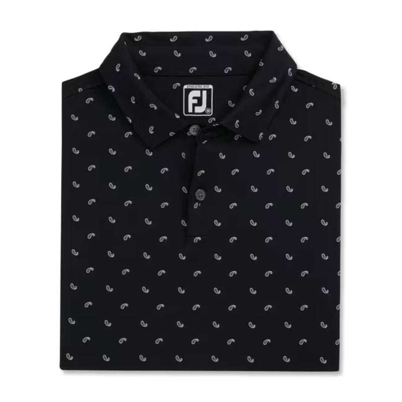 FootJoy Paisley Print Lisle Self Collar Polo - Previous Season Style