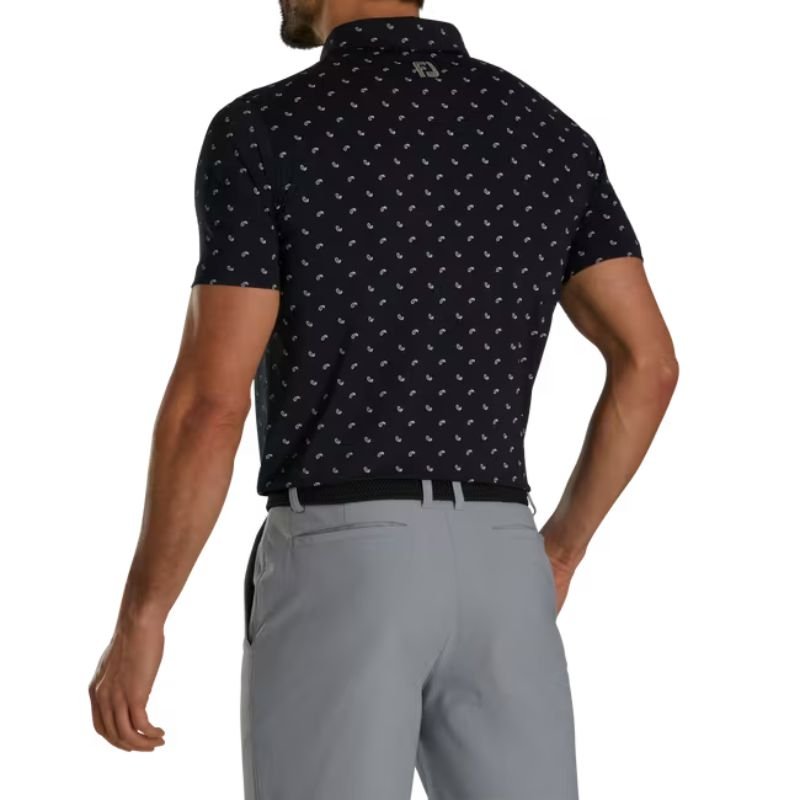 FootJoy Paisley Print Lisle Self Collar Polo - Previous Season Style