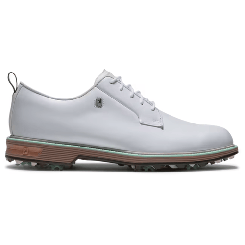 FootJoy Premiere Series Golf Shoe - Field White Chestnut Aqua Marine Medium