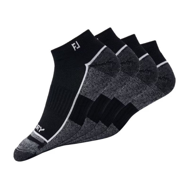 FootJoy ProDry Sport Socks - 2-Pack Black OSFA (US 7 - 12)