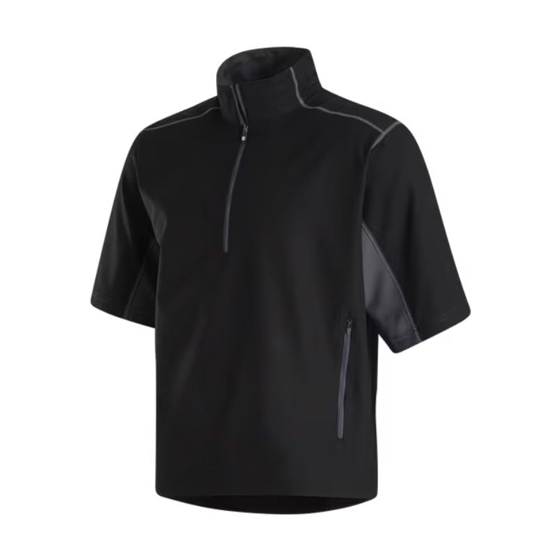 FootJoy Short Sleeve Sport Windshirt - Previous Season Style Black/Charcoal