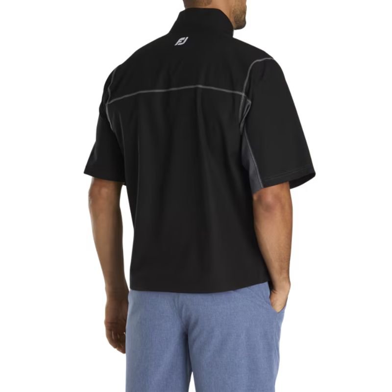 FootJoy Short Sleeve Sport Windshirt - Previous Season Style Black/Charcoal