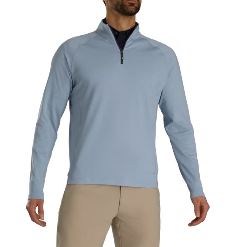 FootJoy ThermoSeries Heather Brushed Back Mid-Layer 1/4 Zip Grey