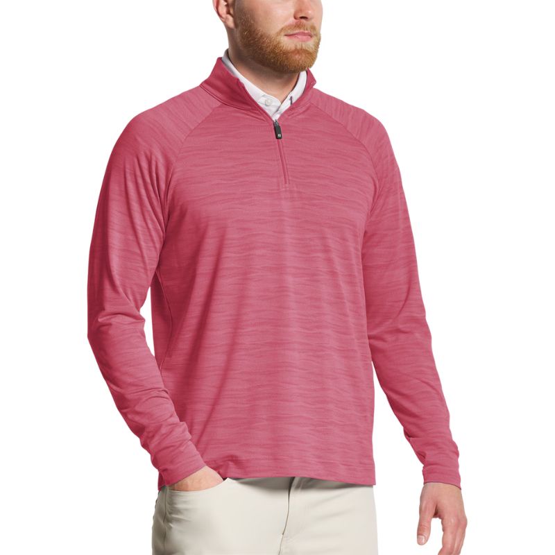 FootJoy Wave Jacquard Chill-Out Mid-Layer Pink Lemonade