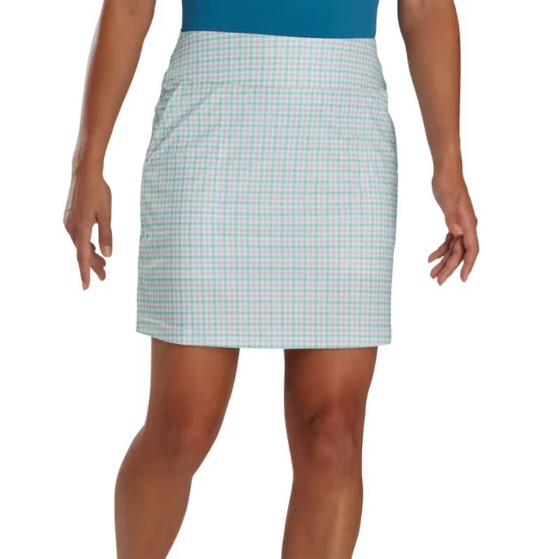 FootJoy Women's Performance Knit Skort Lavender Mint Gingham