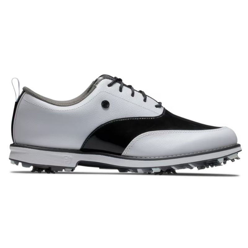 FootJoy Women's Premiere Golf Shoe - Issette White Black Patent Medium