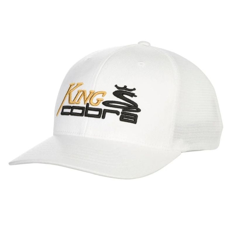 Cobra KING COBRA Trucker Snapback Hat Hat Cobra White OSFA 
