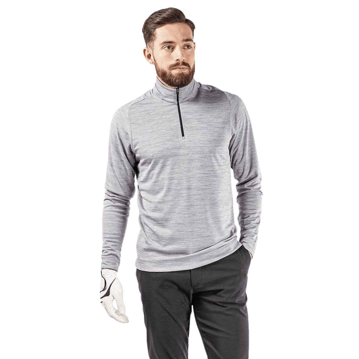Galvin Green Dixon Mid-Layer Sweater Light Grey