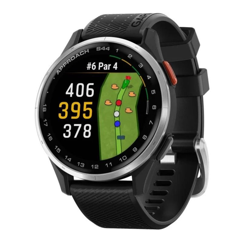 Garmin Approach S44 GPS Golf Smart Watch - 43mm Silver Black 43mm