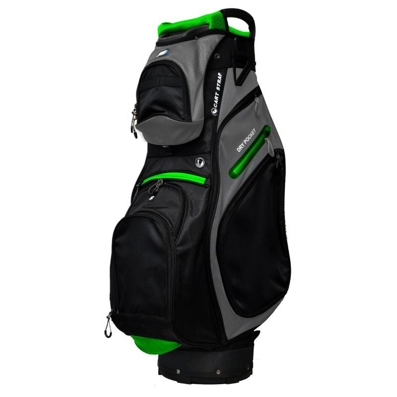 Golf Trends Country Club Cart Bag Black Charcoal Lime