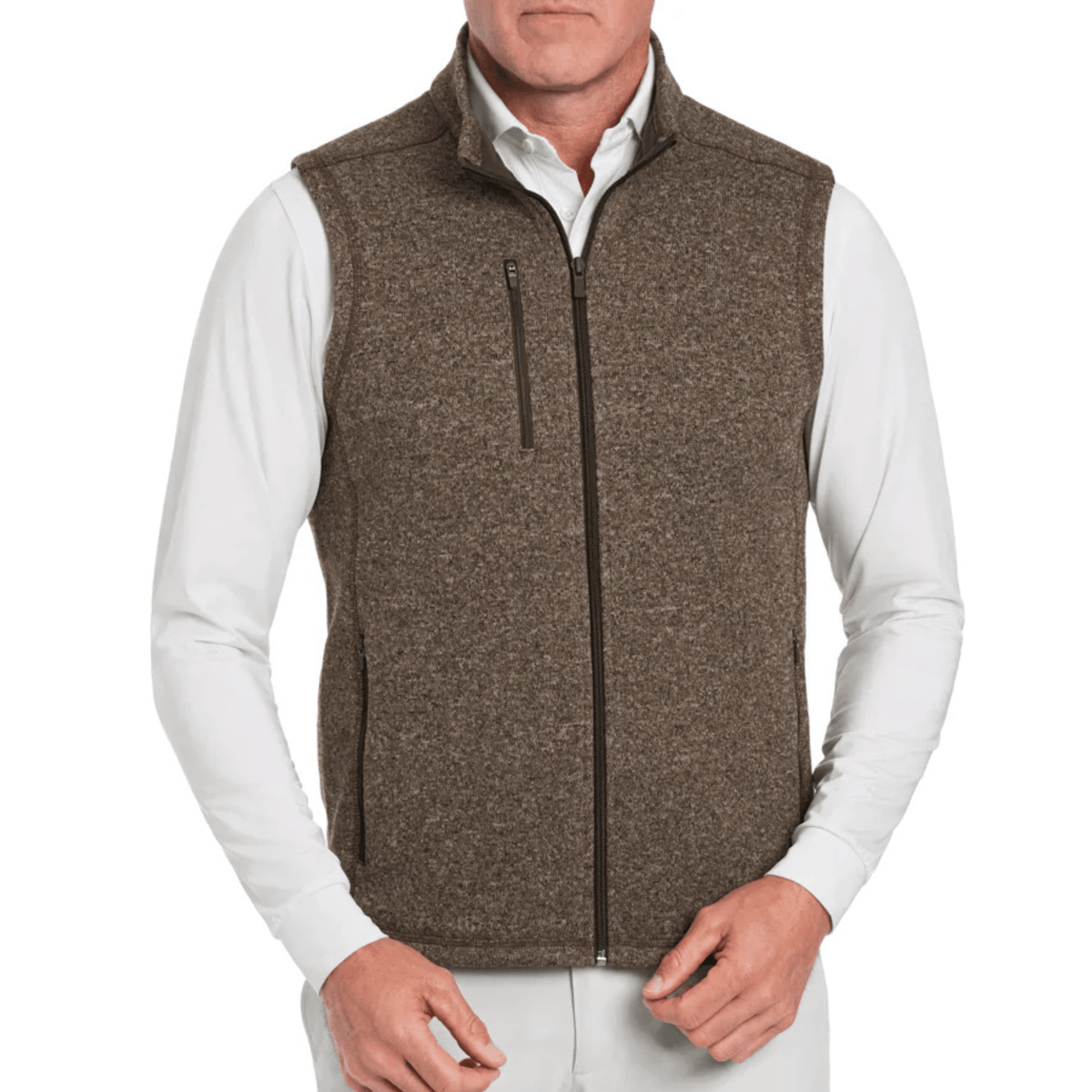 Holderness & Bourne The Ashby Vest Heathered Chestnut