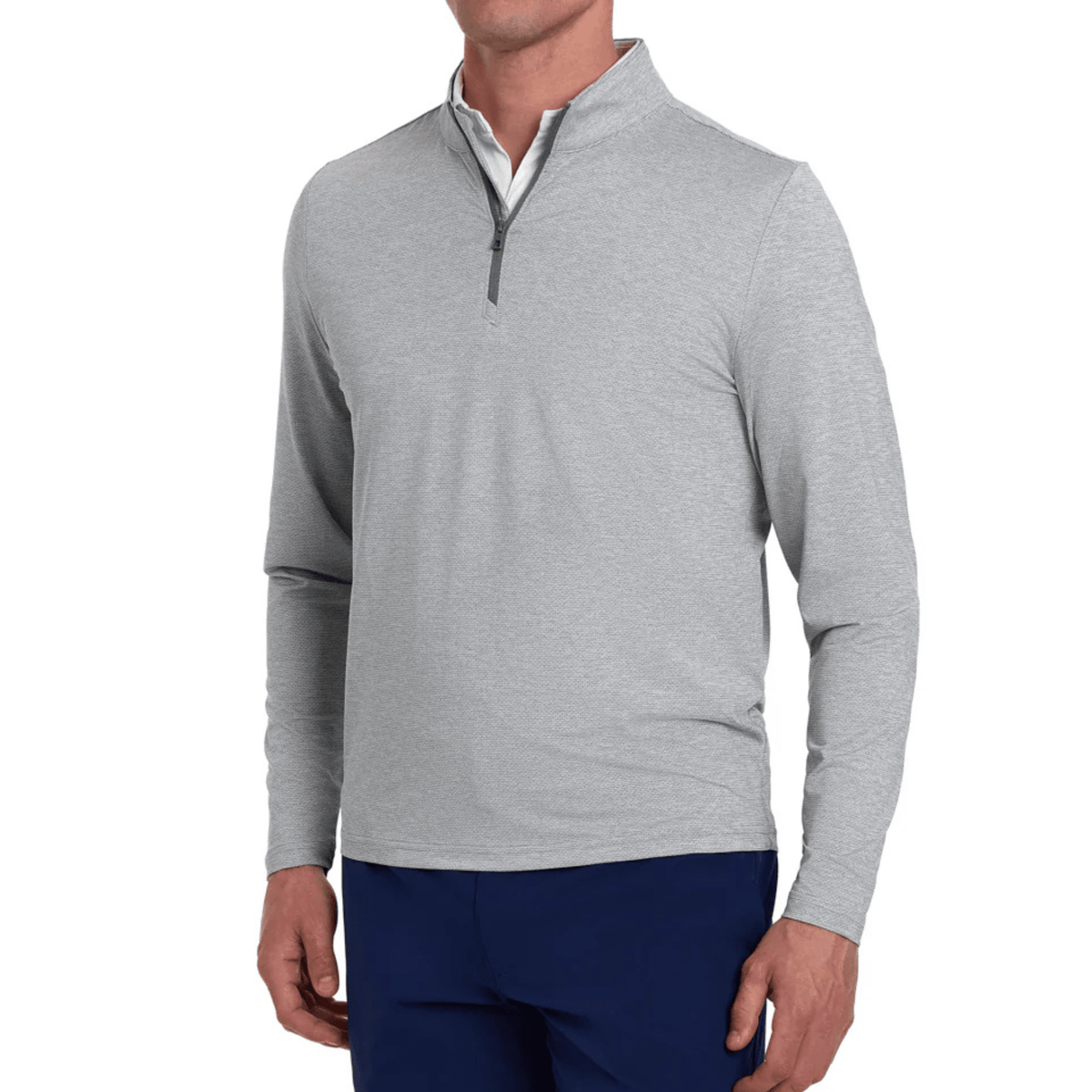 Holderness & Bourne The Bell 1/4 Zip Sweater Heathered Gray