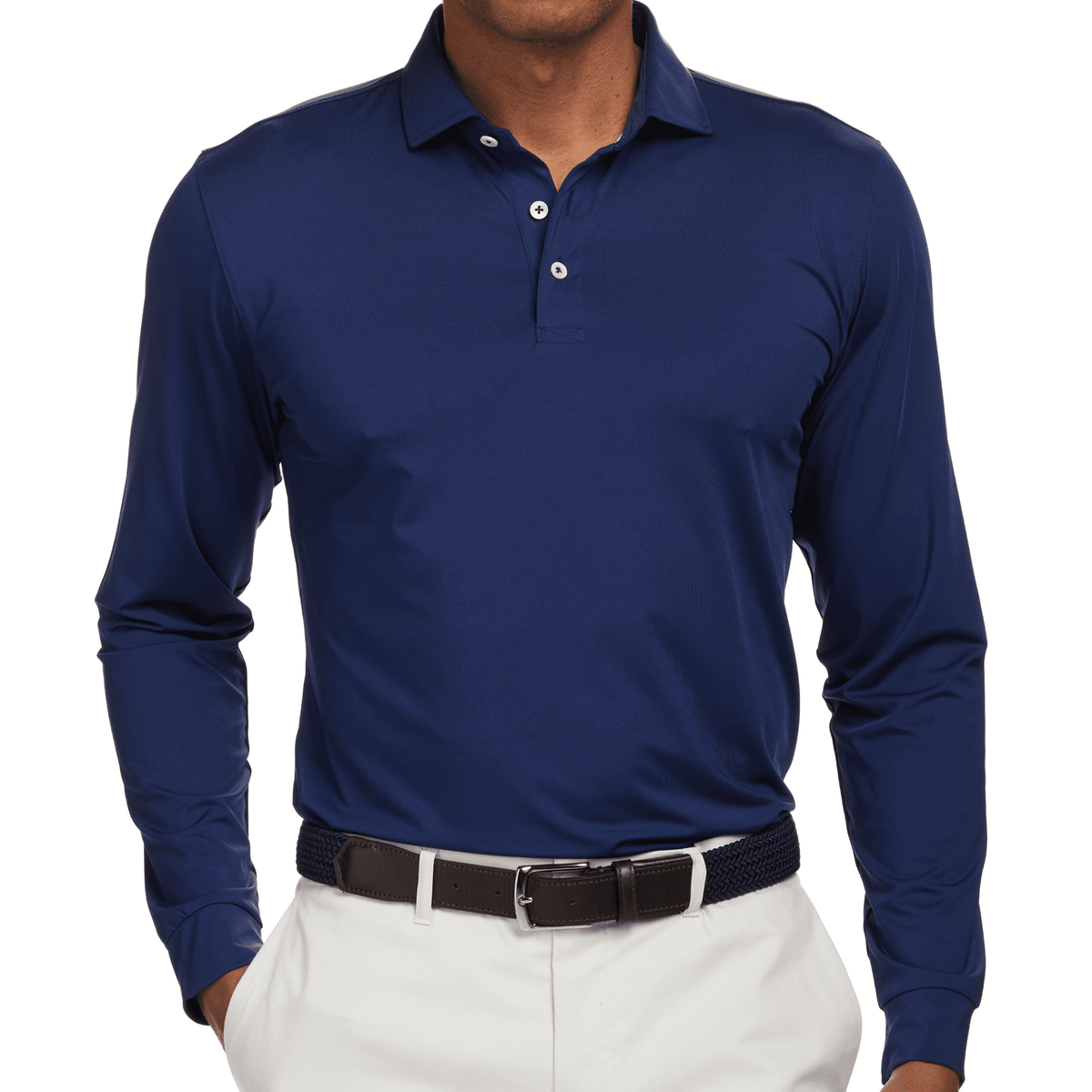 Holderness & Bourne The Ferrell Long Sleeve Polo Navy