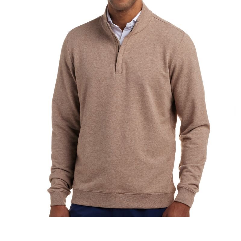 Holderness & Bourne The Harper 1/4 Zip Sweater Heathered Fescue SMALL