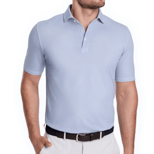 Holderness & Bourne The Hawthorne Polo Scotch Pink Marlin Blue