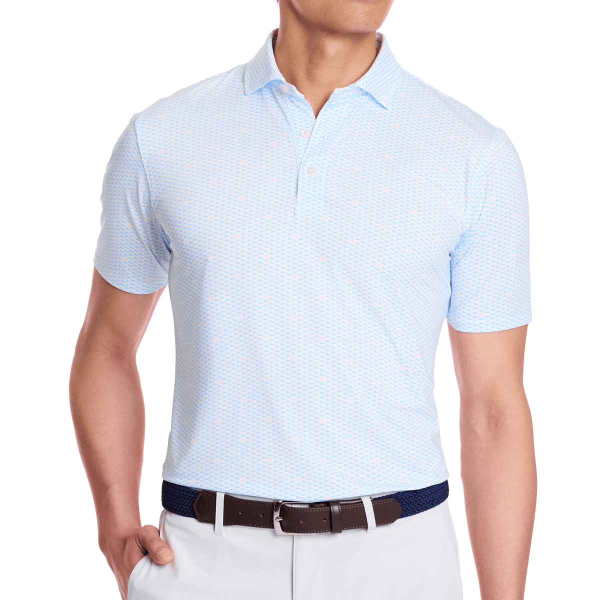 Holderness & Bourne The Jarvis Polo White Skye Scotch Pink