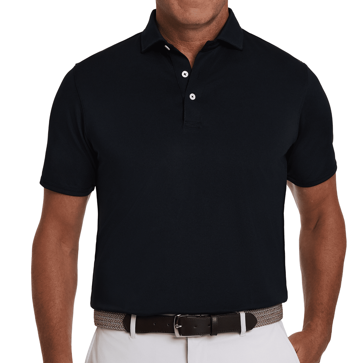 Holderness & Bourne The Macdonald Polo Black MEDIUM