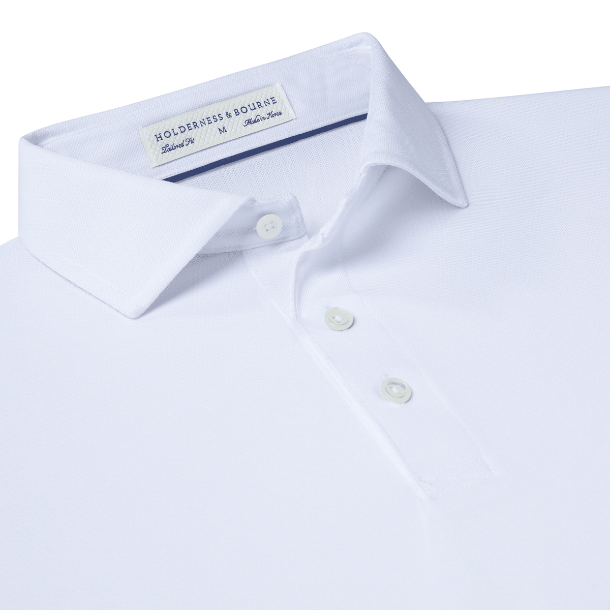 Holderness & Bourne The Macdonald Polo White MEDIUM