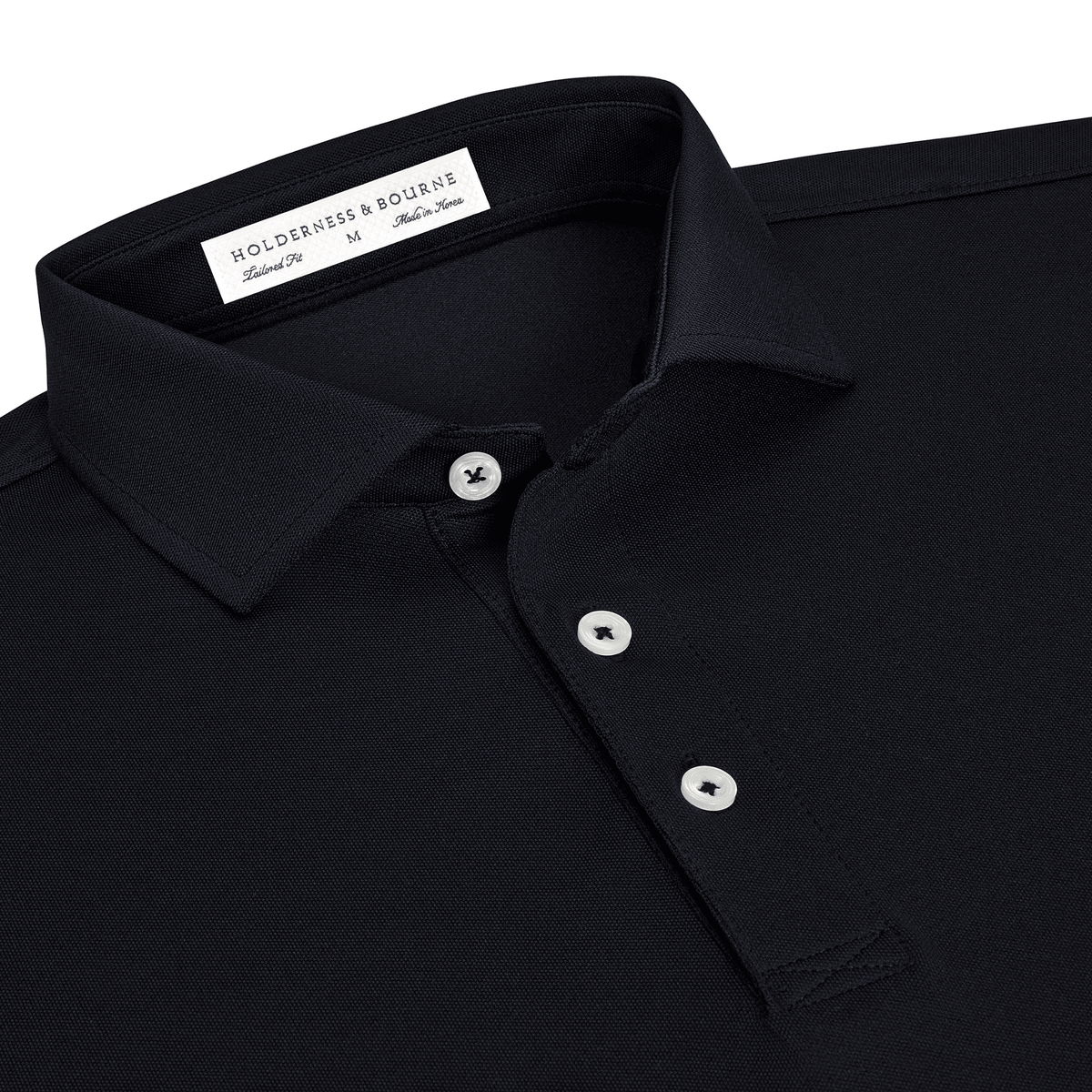Holderness & Bourne The Macdonald Polo Black MEDIUM