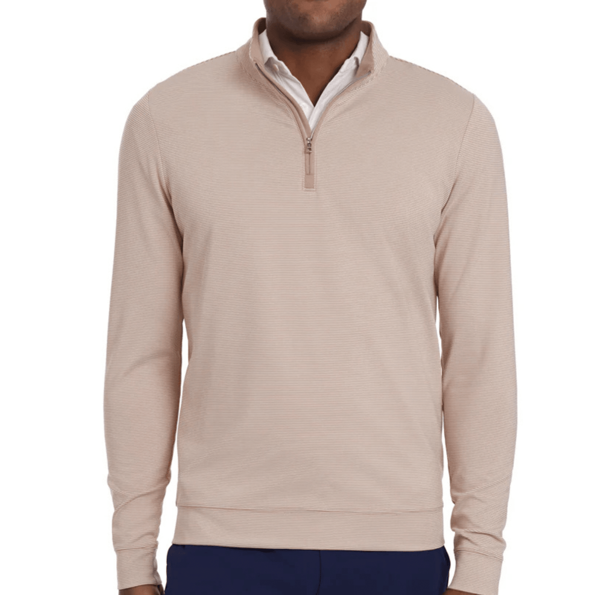 Holderness & Bourne The Sherwood 1/4 Zip Sweater Dune White