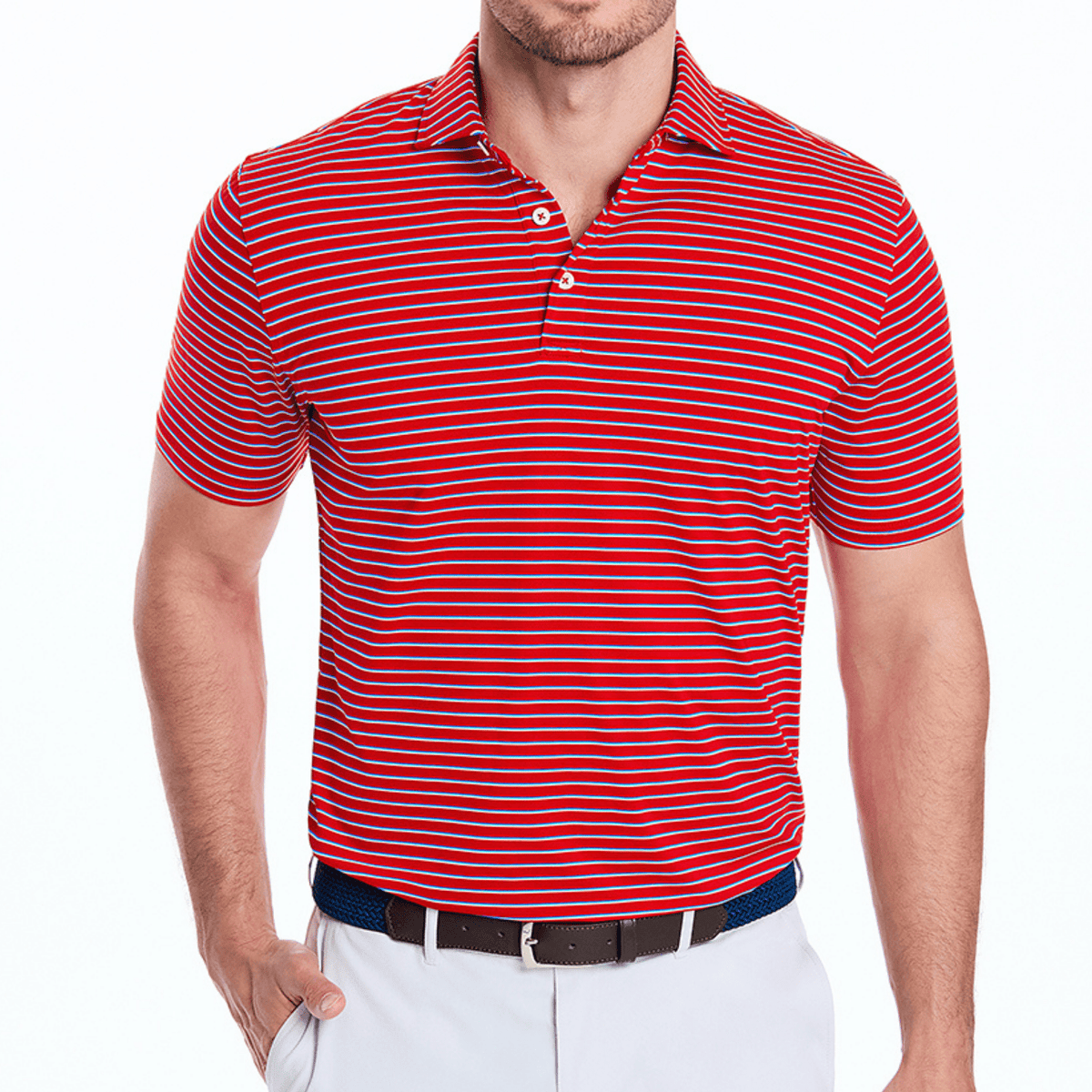Holderness & Bourne The Springer Polo Liberty Red White Marlin Blue