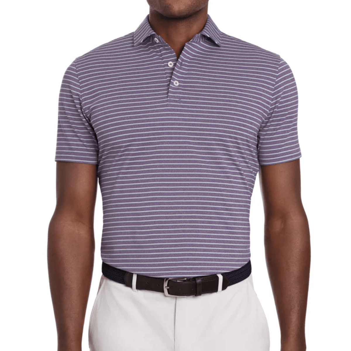 Holderness & Bourne The Springer Polo Heathered Amherst White Bedford