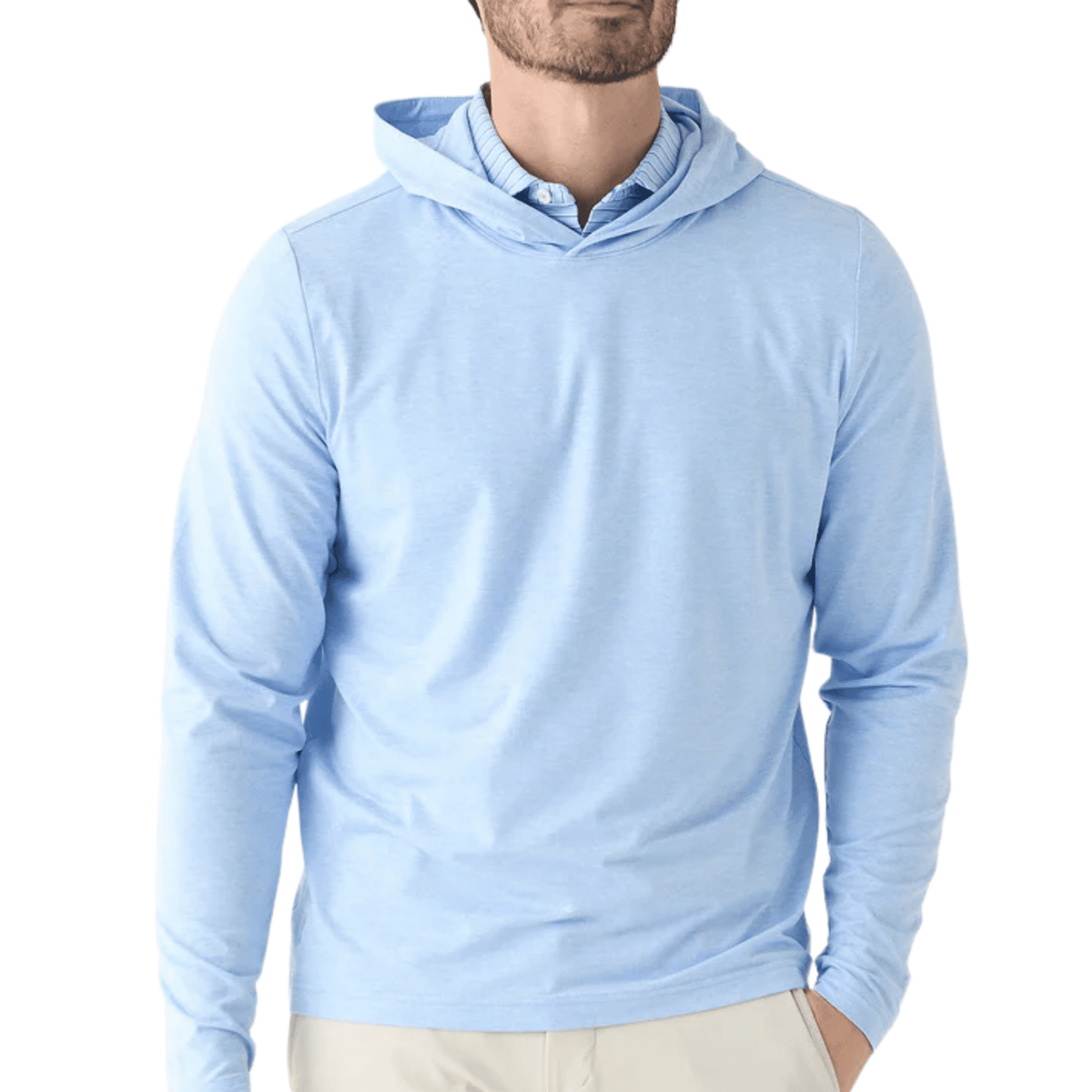 Holderness & Bourne The Stowe Hoodie Heathered Skye MEDIUM