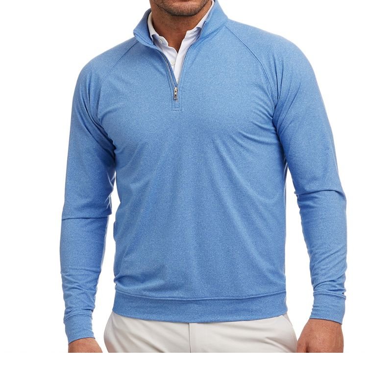 Holderness & Bourne The Westland 1/4 Zip Sweater Heathered Oxford