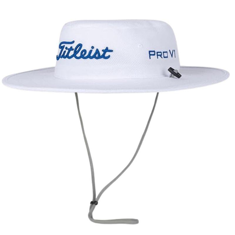 Titleist Tour Aussie Bucket Hat White Royal OSFA