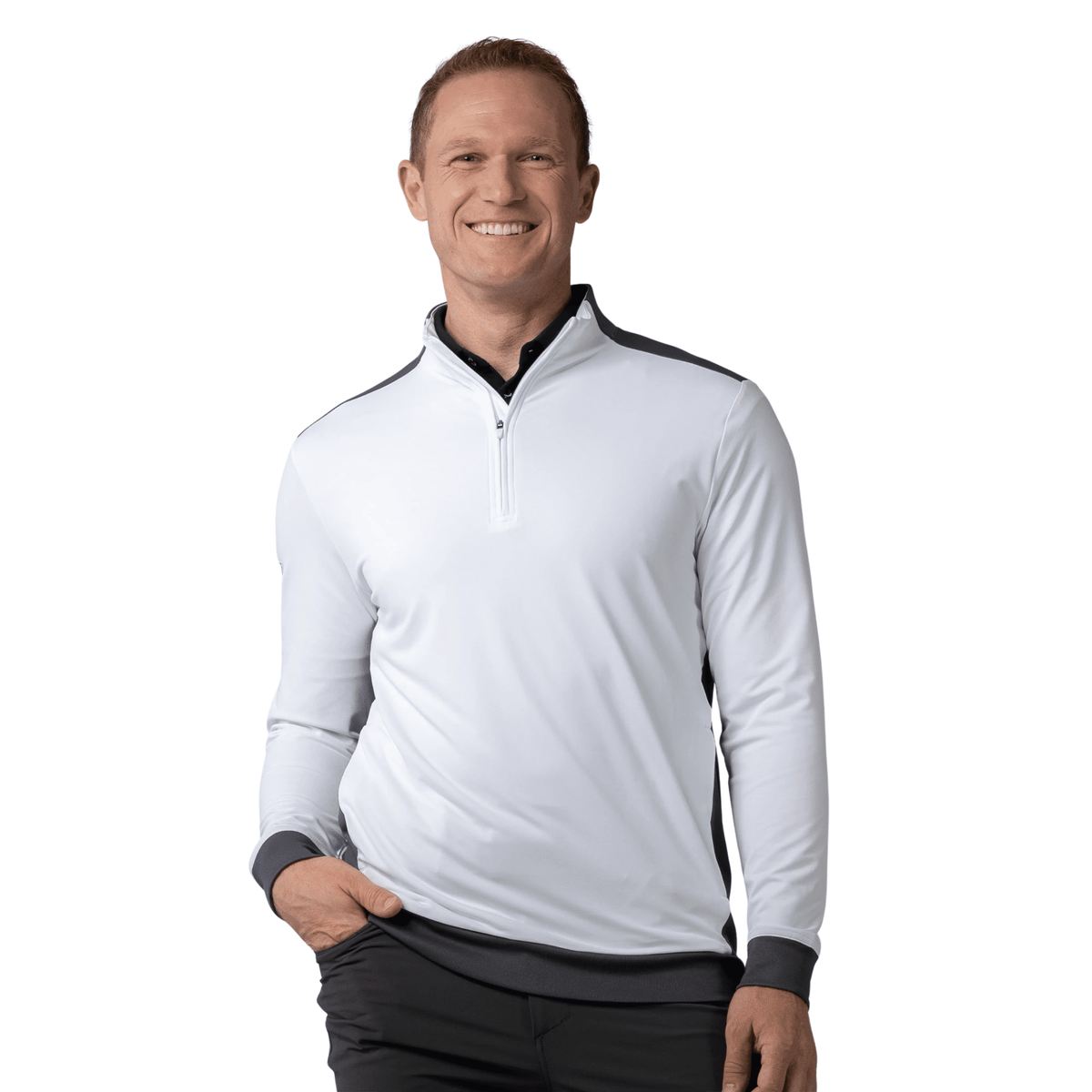 Levelwear Crosswind Pullover Sweater White Charcoal