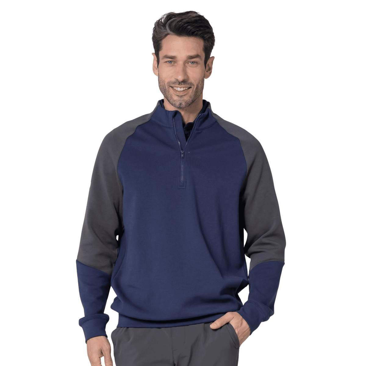Levelwear Crown Midlayer Sweater Navy Charcoal