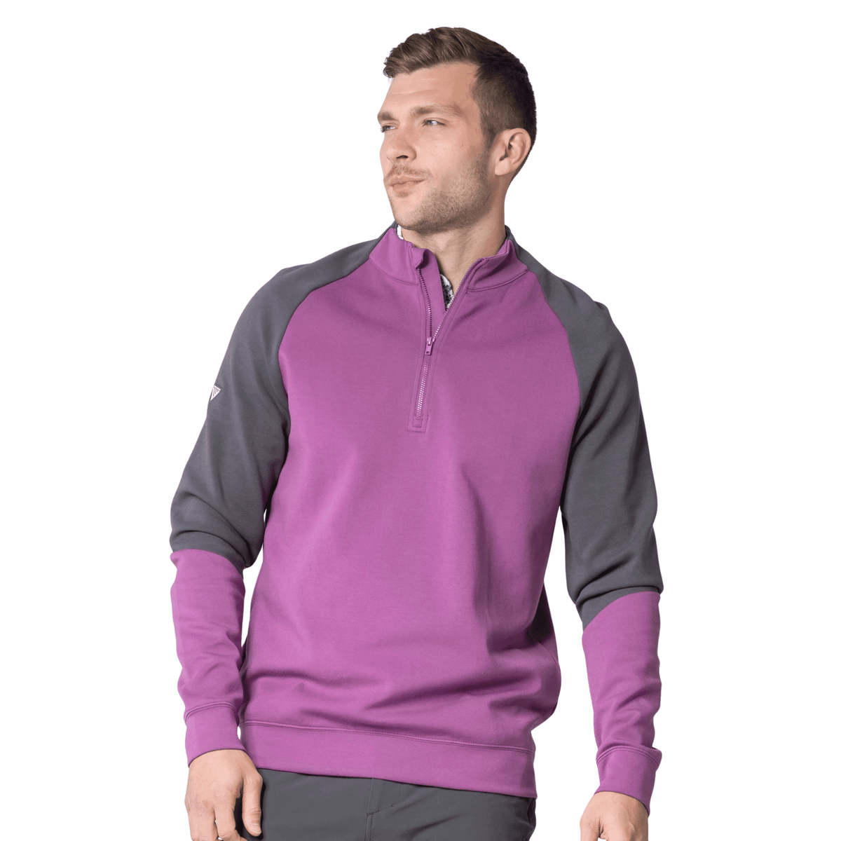 Levelwear Crown Midlayer Sweater Bordeaux Charcoal