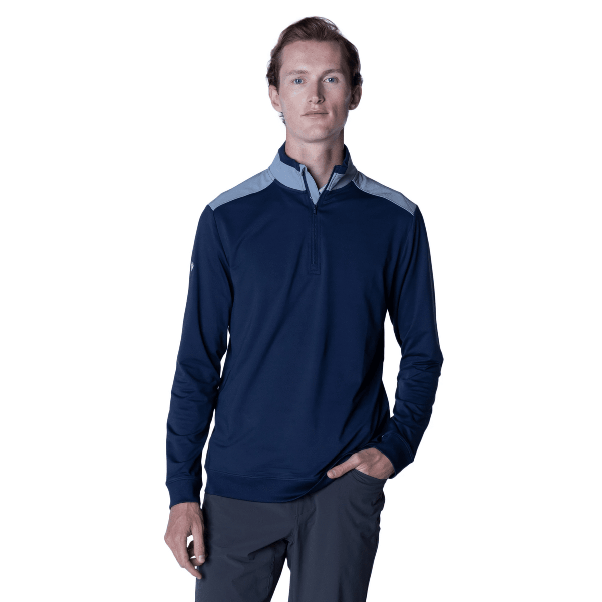 Levelwear Manifest Active Midlayer Sweater Navy Pebble