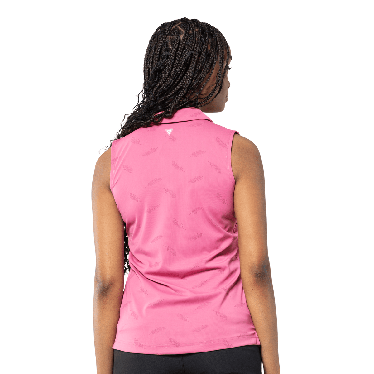 Levelwear Women's Aero Sleeveless Polo Deep Pink SMALL