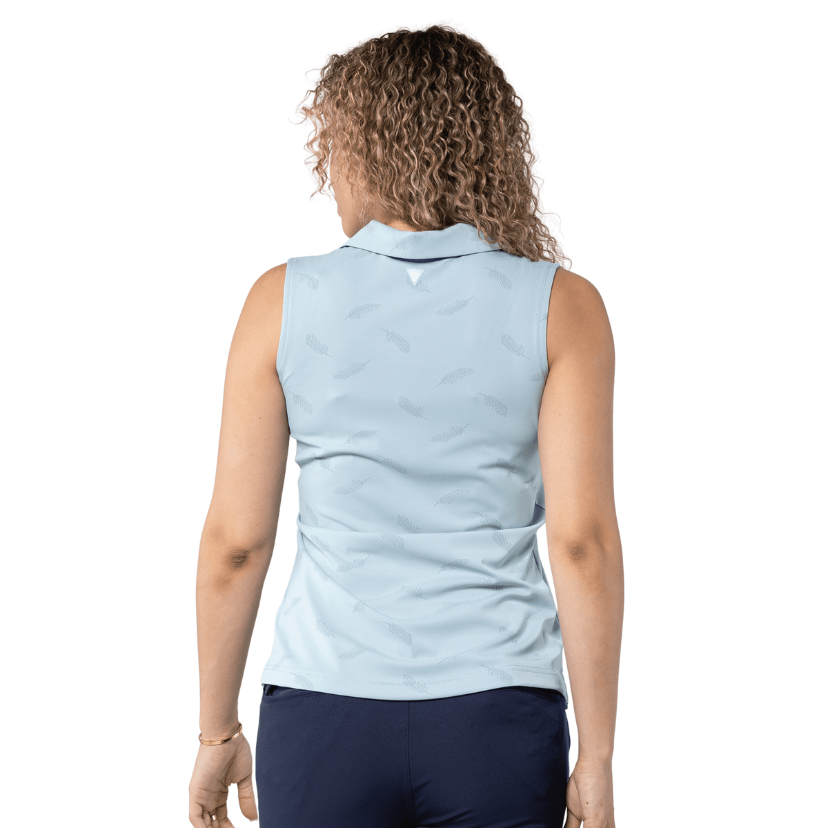 Levelwear Women's Aero Sleeveless Polo Mute Blue SMALL