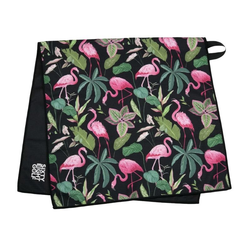MicroFiber Golf Towels Flamingo Black