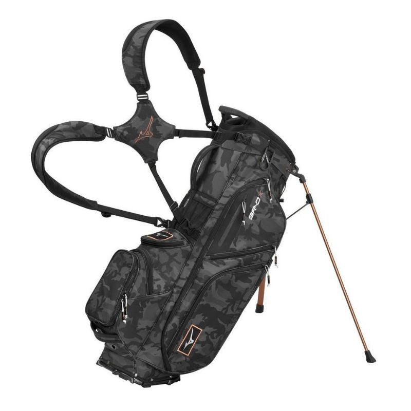 Mizuno BR-DX 14-Way Hybrid Stand Bag Black Camo Copper
