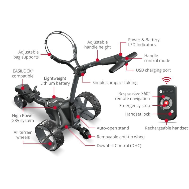Motocaddy ME Remote Electric Cart Black