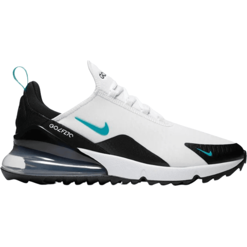Nike Air Max 270 G Spikeless Golf Shoes White Dusty Cactus Black Metallic Silver Medium