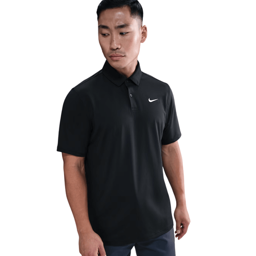 Nike Dri-FIT Velocity Solid Polo Black White