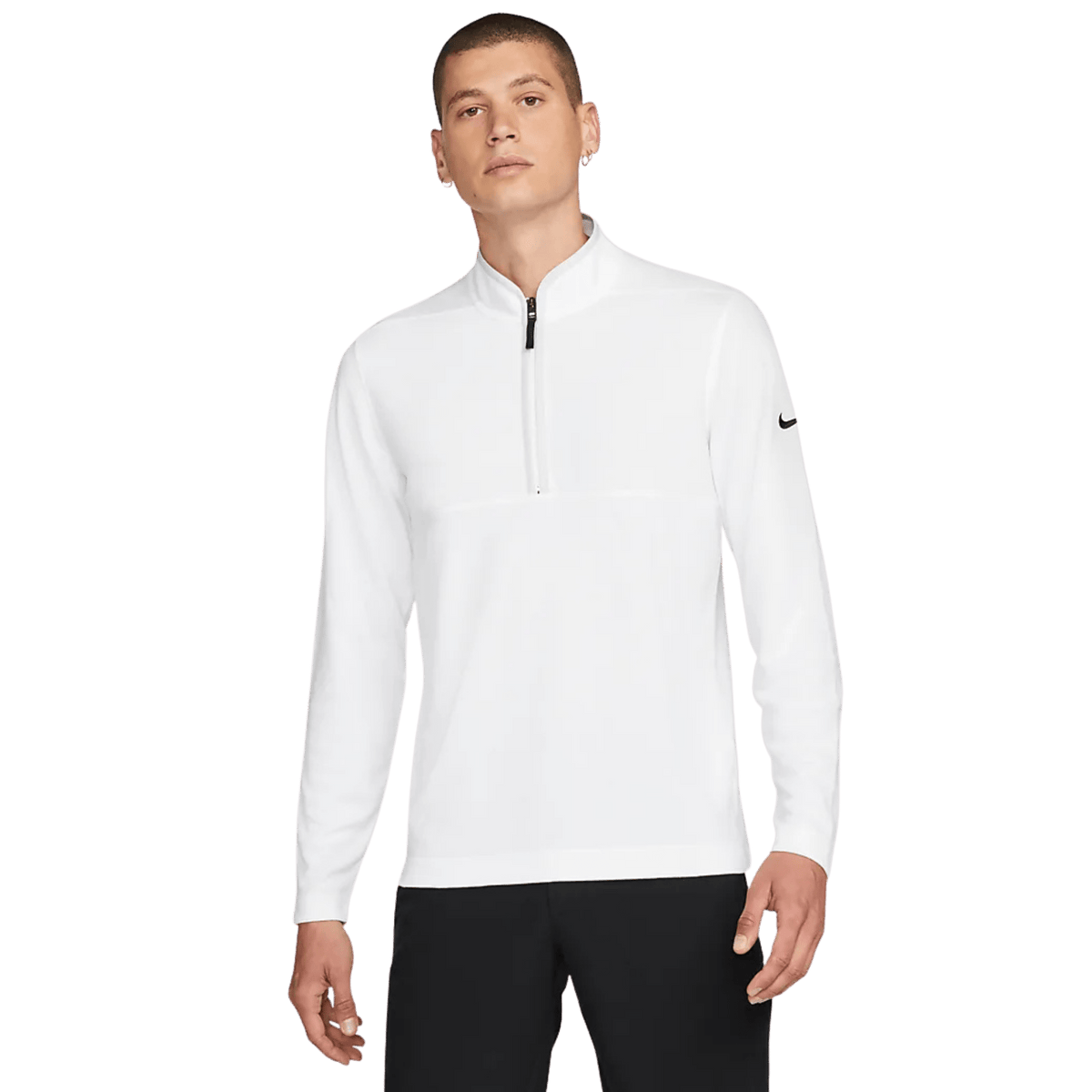 Nike Dri-FIT Victory 1/2-Zip Golf Sweater White Black